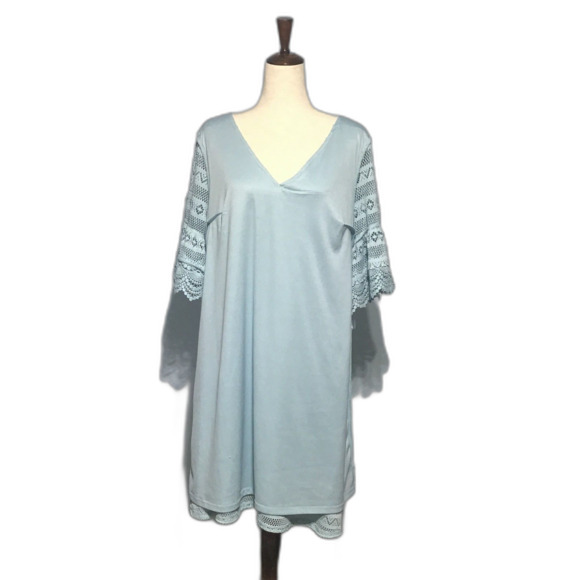 Lane Bryant Blue Lace Midi Dress - Picture 9 of 12